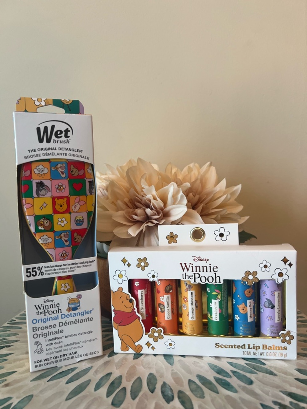 Disney Winnie the Pooh Bundle Wet Brush + Lip Balm Set Gift Set NWT